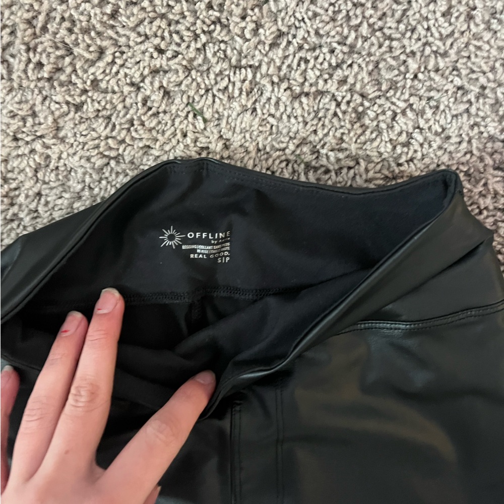 Aerie Foe leather leggings! - Picture 2 of 3